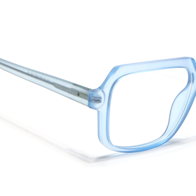 Voyage Transparent Blue Square Eyeglasses for Men & Women - MG4904-C4