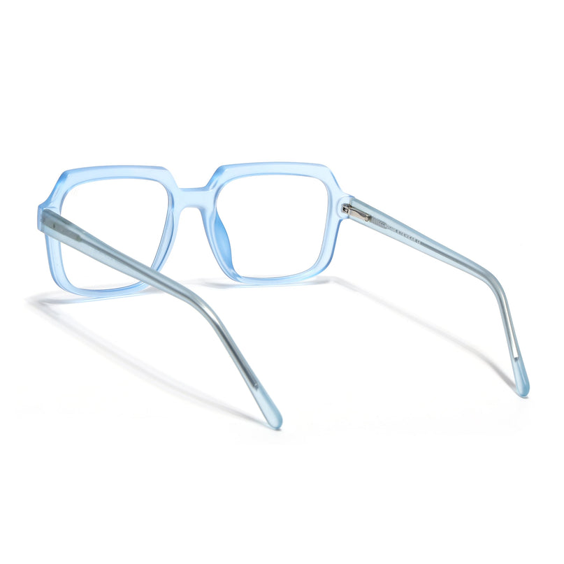 Voyage Transparent Blue Square Eyeglasses for Men & Women - MG4904-C4