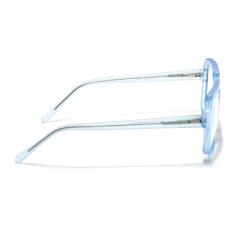Voyage Transparent Blue Square Eyeglasses for Men & Women - MG4904-C4