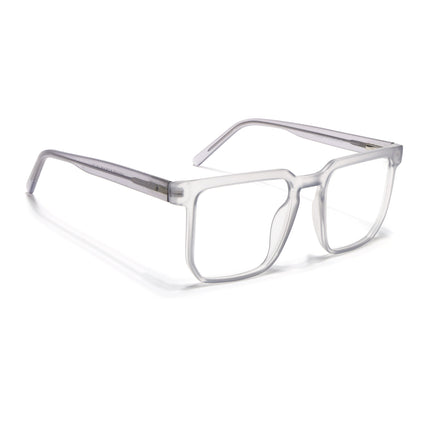 Voyage Transparent Grey Square Eyeglasses for Men & Women - MG4907-C2