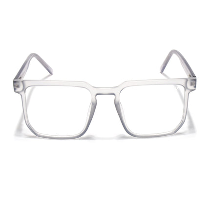 Voyage Transparent Grey Square Eyeglasses for Men & Women - MG4907-C2