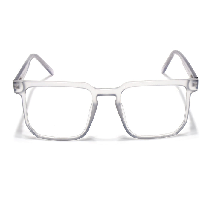 Voyage Transparent Grey Square Eyeglasses for Men & Women - MG4907-C2