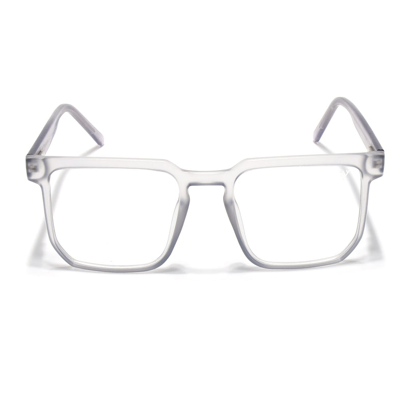Voyage Transparent Grey Square Eyeglasses for Men & Women - MG4907-C2