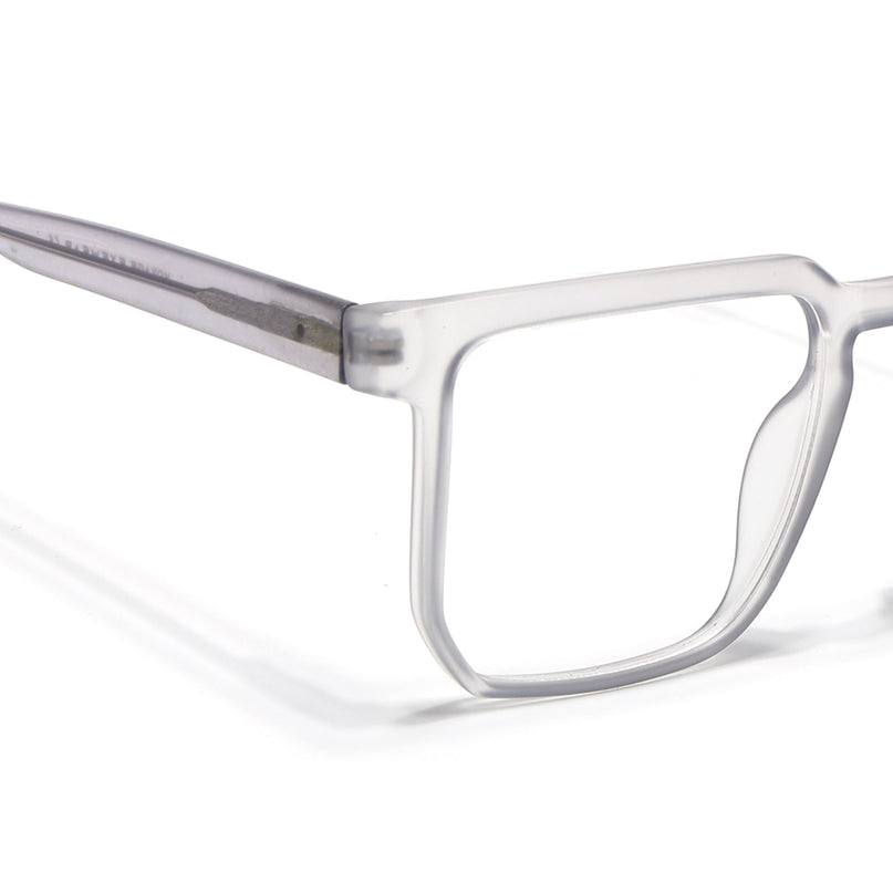 Voyage Transparent Grey Square Eyeglasses for Men & Women - MG4907-C2