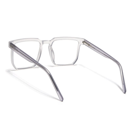 Voyage Transparent Grey Square Eyeglasses for Men & Women - MG4907-C2
