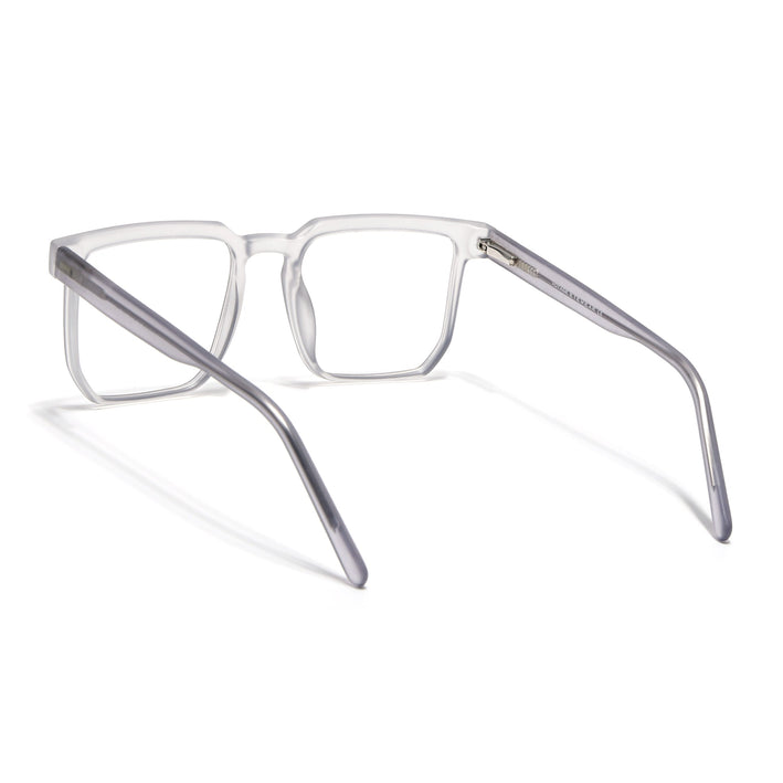 Voyage Transparent Grey Square Eyeglasses for Men & Women - MG4907-C2