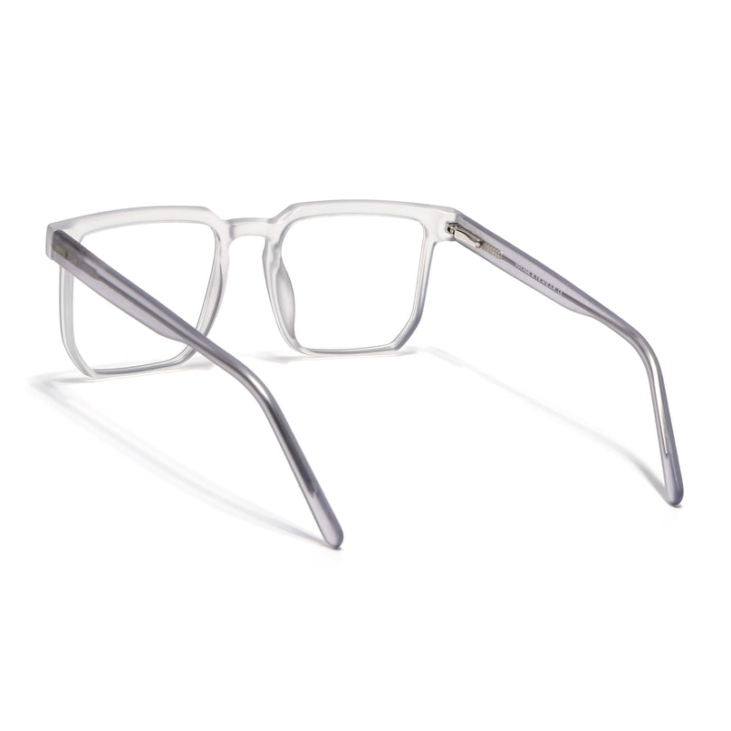 Voyage Transparent Grey Square Eyeglasses for Men & Women - MG4907-C2