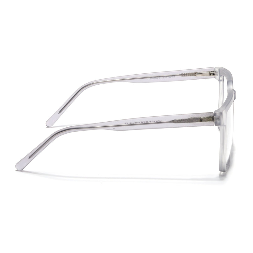Voyage Transparent Grey Square Eyeglasses for Men & Women - MG4907-C2
