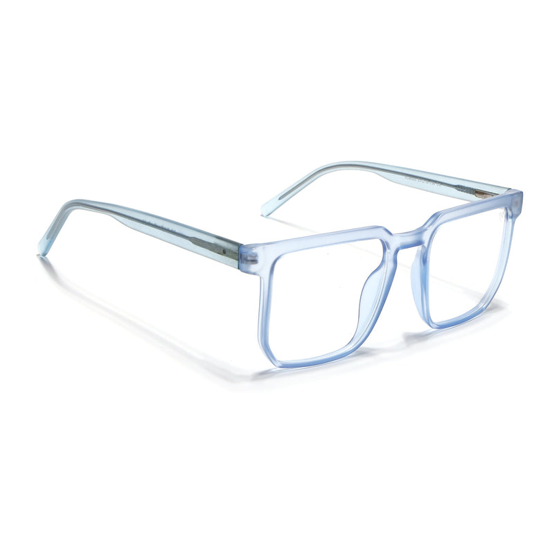 Voyage Transparent Blue Square Eyeglasses for Men & Women - MG4909-C4