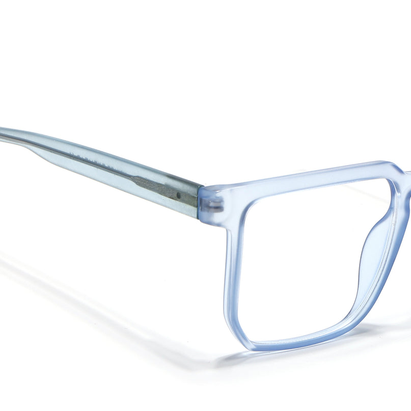 Voyage Transparent Blue Square Eyeglasses for Men & Women - MG4909-C4
