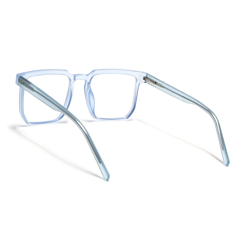 Voyage Transparent Blue Square Eyeglasses for Men & Women - MG4909-C4