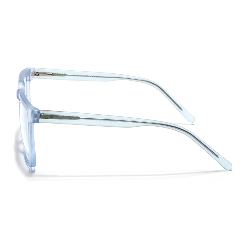 Voyage Transparent Blue Square Eyeglasses for Men & Women - MG4909-C4