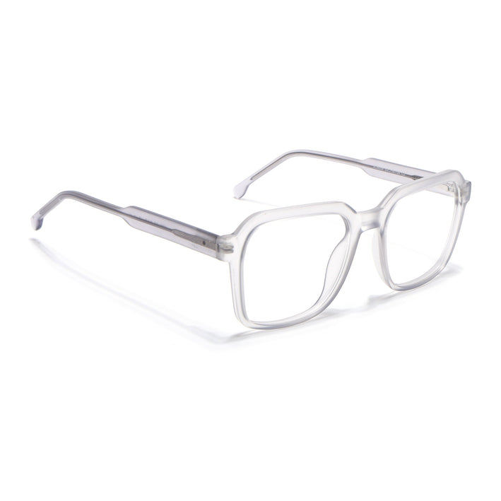 Voyage Transparent Grey Square Eyeglasses for Men & Women - MG4912-C2