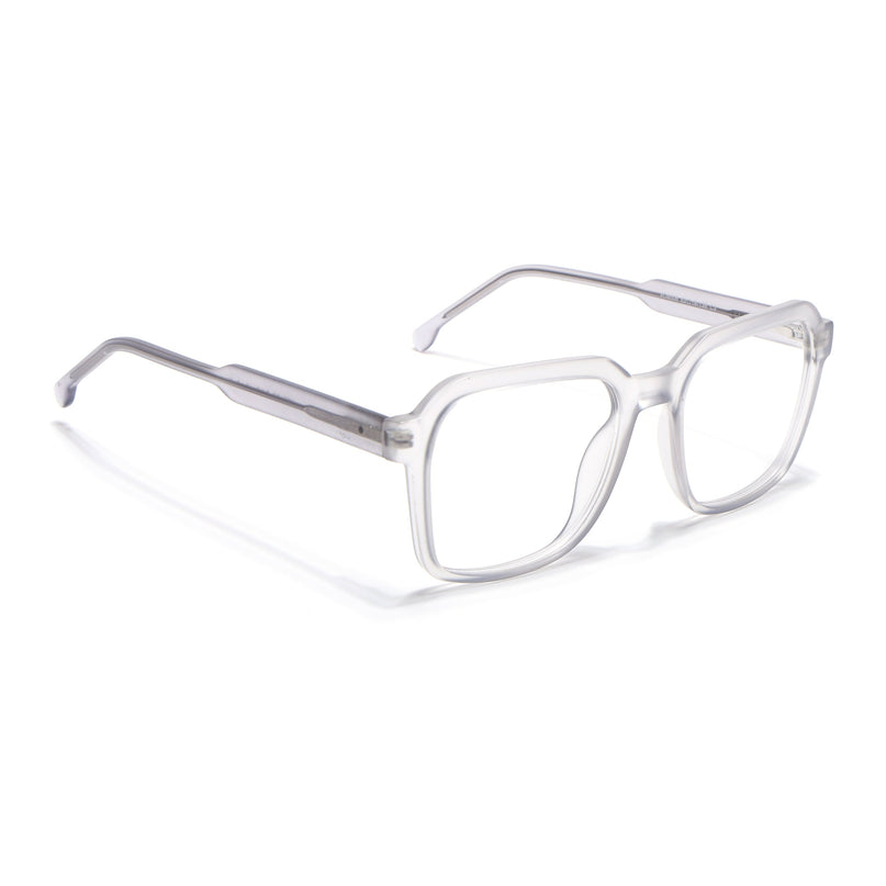 Voyage Transparent Grey Square Eyeglasses for Men & Women - MG4912-C2