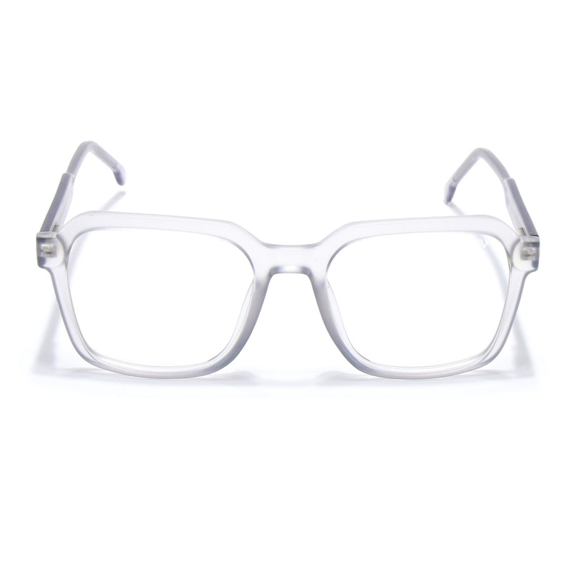 Voyage Transparent Grey Square Eyeglasses for Men & Women - MG4912-C2