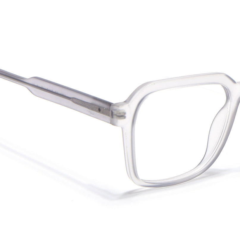 Voyage Transparent Grey Square Eyeglasses for Men & Women - MG4912-C2