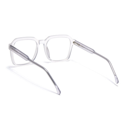 Voyage Transparent Grey Square Eyeglasses for Men & Women - MG4912-C2