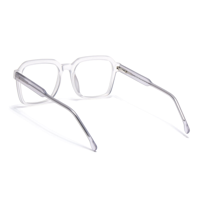 Voyage Transparent Grey Square Eyeglasses for Men & Women - MG4912-C2
