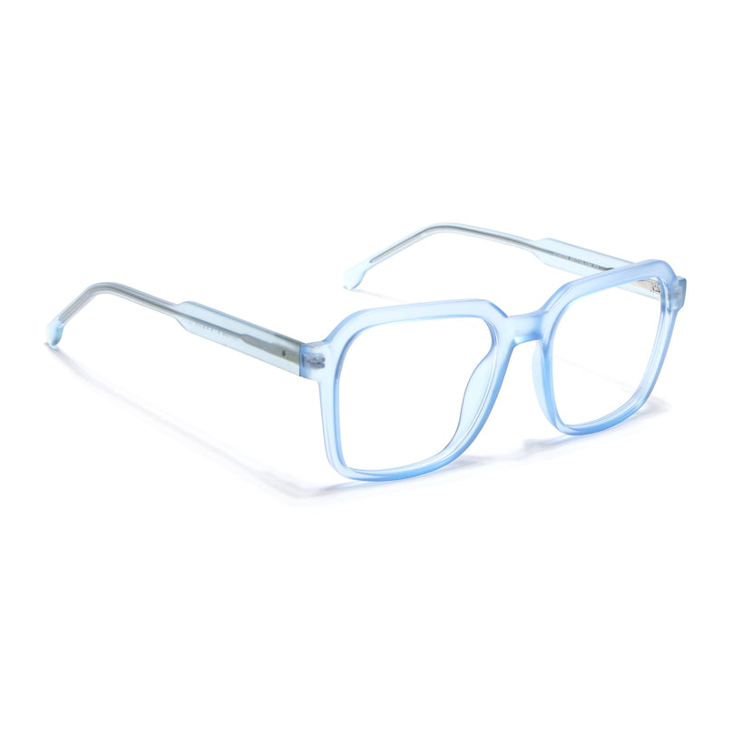 Voyage Transparent Blue Square Eyeglasses for Men & Women - MG4914-C4