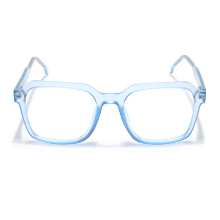 Voyage Transparent Blue Square Eyeglasses for Men & Women - MG4914-C4