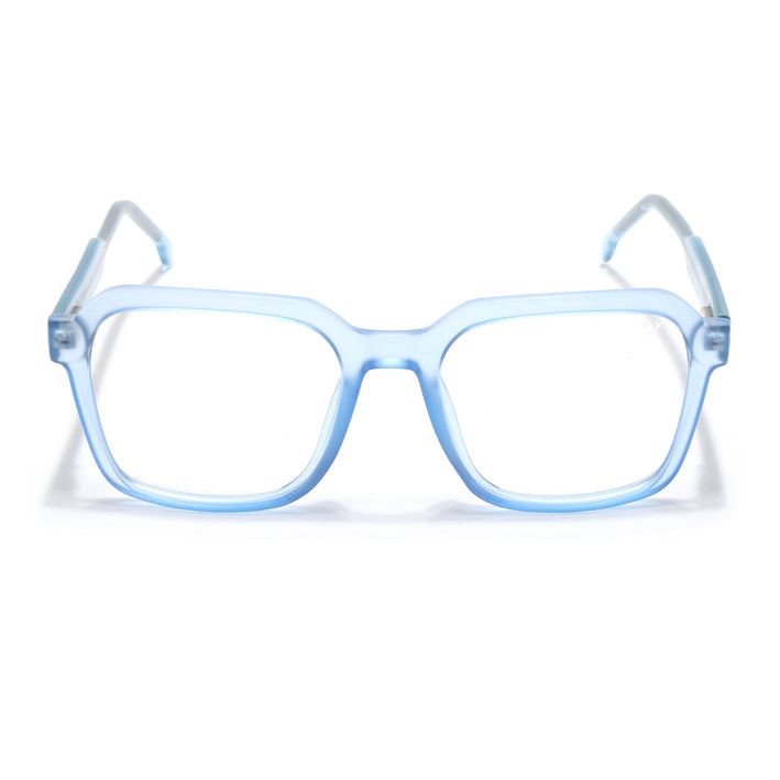 Voyage Transparent Blue Square Eyeglasses for Men & Women - MG4914-C4