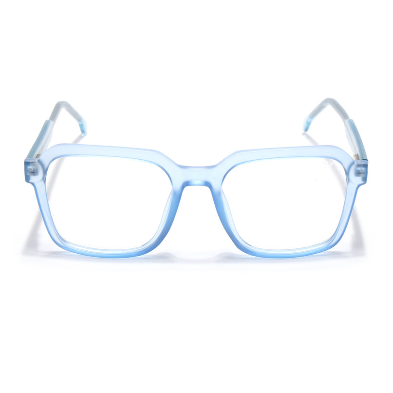 Voyage Transparent Blue Square Eyeglasses for Men & Women - MG4914-C4
