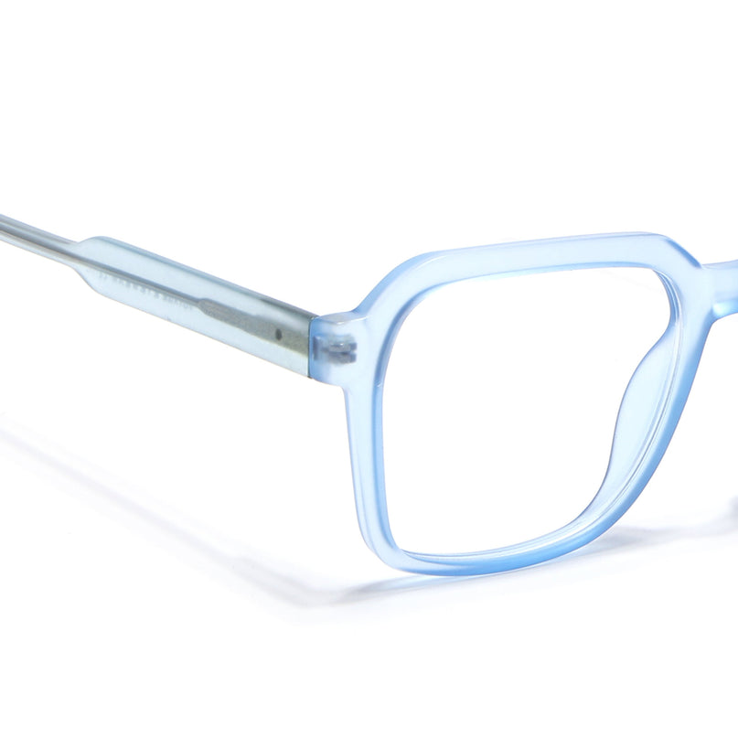 Voyage Transparent Blue Square Eyeglasses for Men & Women - MG4914-C4