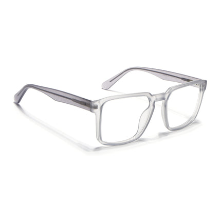 Voyage Transparent Grey Square Eyeglasses for Men & Women - MG4922-C2