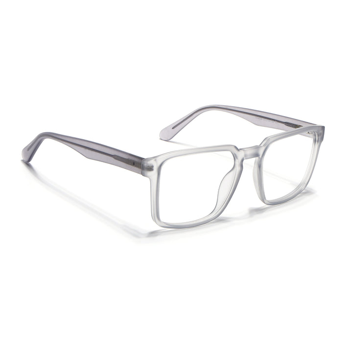 Voyage Transparent Grey Square Eyeglasses for Men & Women - MG4922-C2