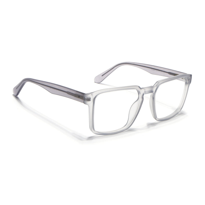 Voyage Transparent Grey Square Eyeglasses for Men & Women - MG4922-C2