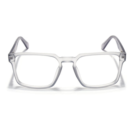 Voyage Transparent Grey Square Eyeglasses for Men & Women - MG4922-C2