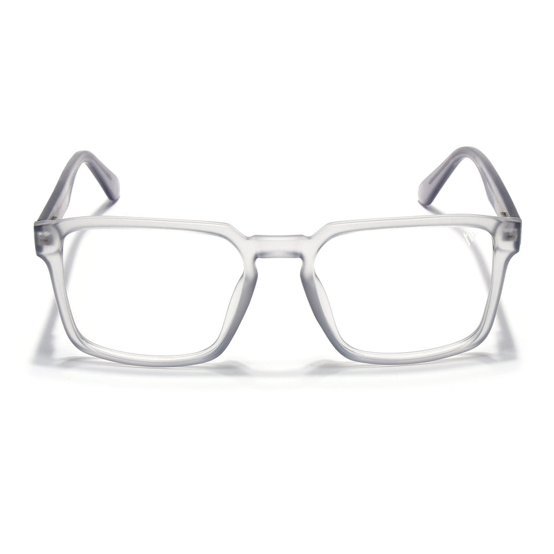 Voyage Transparent Grey Square Eyeglasses for Men & Women - MG4922-C2