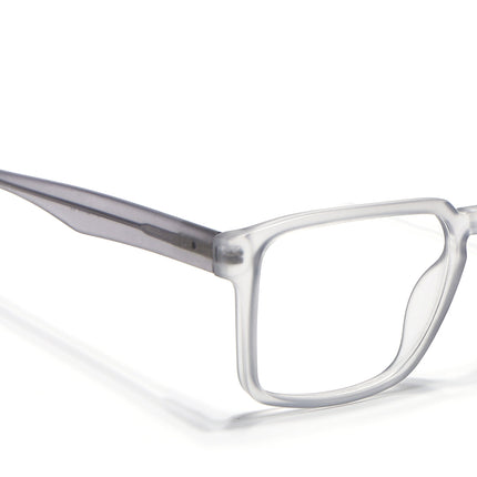 Voyage Transparent Grey Square Eyeglasses for Men & Women - MG4922-C2