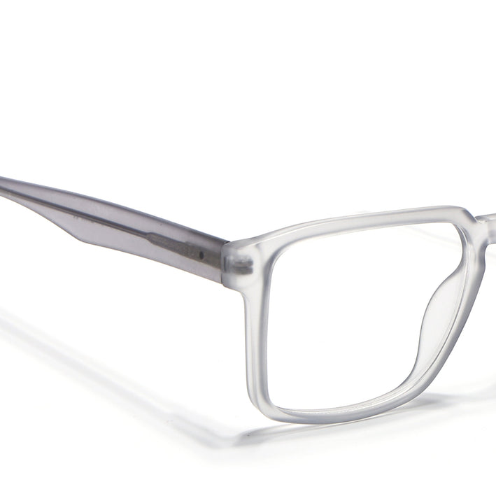 Voyage Transparent Grey Square Eyeglasses for Men & Women - MG4922-C2