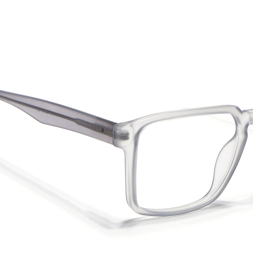 Voyage Transparent Grey Square Eyeglasses for Men & Women - MG4922-C2