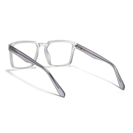 Voyage Transparent Grey Square Eyeglasses for Men & Women - MG4922-C2
