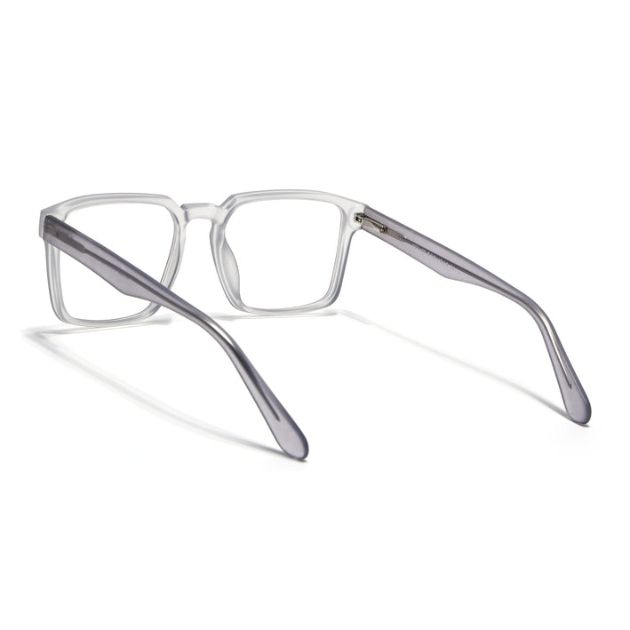 Voyage Transparent Grey Square Eyeglasses for Men & Women - MG4922-C2