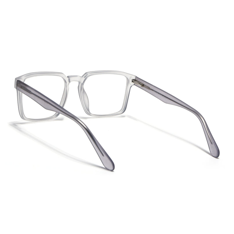 Voyage Transparent Grey Square Eyeglasses for Men & Women - MG4922-C2