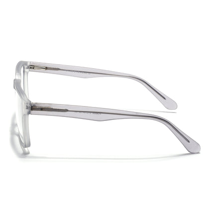 Voyage Transparent Grey Square Eyeglasses for Men & Women - MG4922-C2