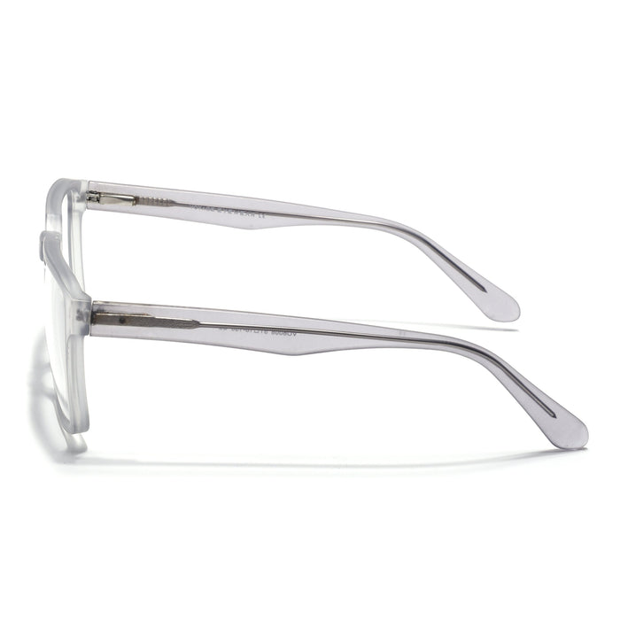 Voyage Transparent Grey Square Eyeglasses for Men & Women - MG4922-C2