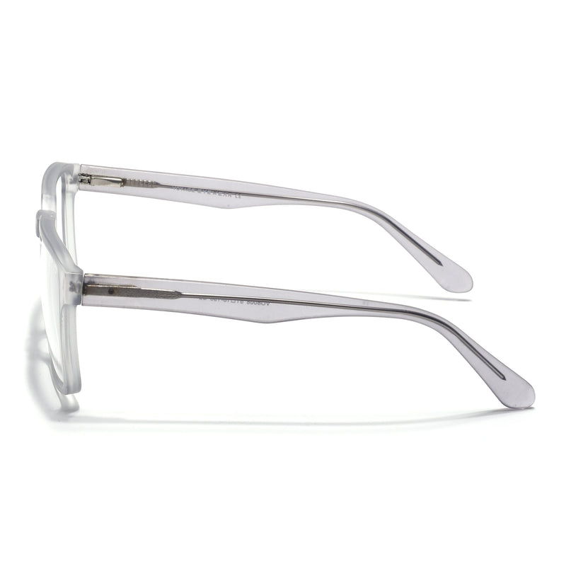 Voyage Transparent Grey Square Eyeglasses for Men & Women - MG4922-C2