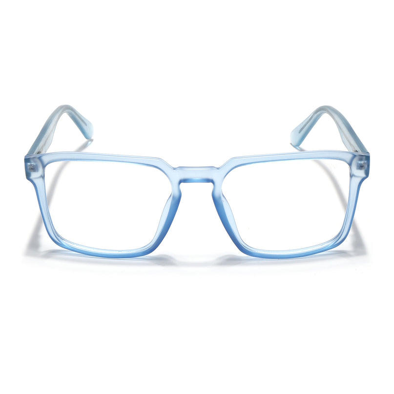 Voyage Transparent Blue Square Eyeglasses for Men & Women - MG4924-C4