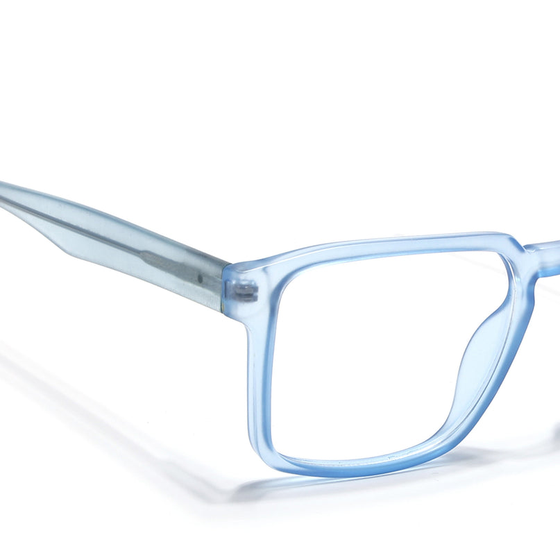 Voyage Transparent Blue Square Eyeglasses for Men & Women - MG4924-C4