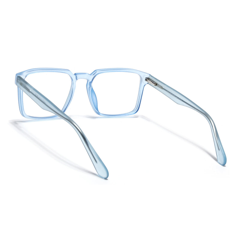 Voyage Transparent Blue Square Eyeglasses for Men & Women - MG4924-C4