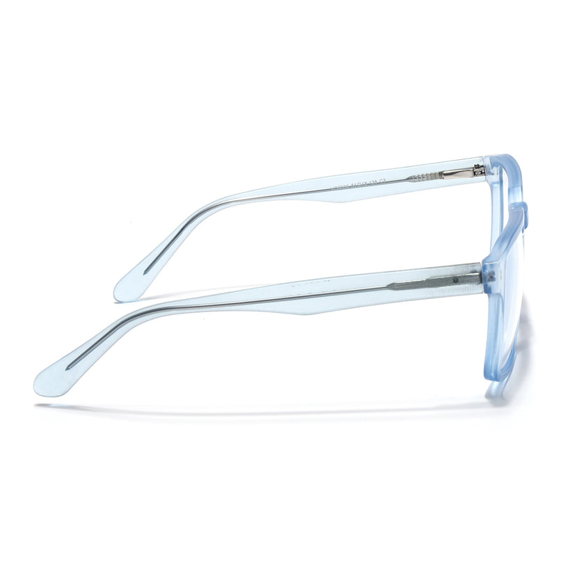Voyage Transparent Blue Square Eyeglasses for Men & Women - MG4924-C4