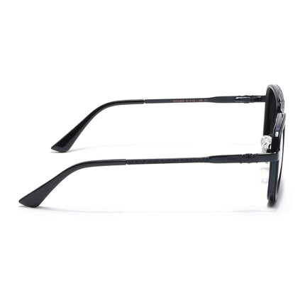 Square Polarized Sunglasses for Men & Women (Black Lens | Black Frame - VOYLB03-C1)