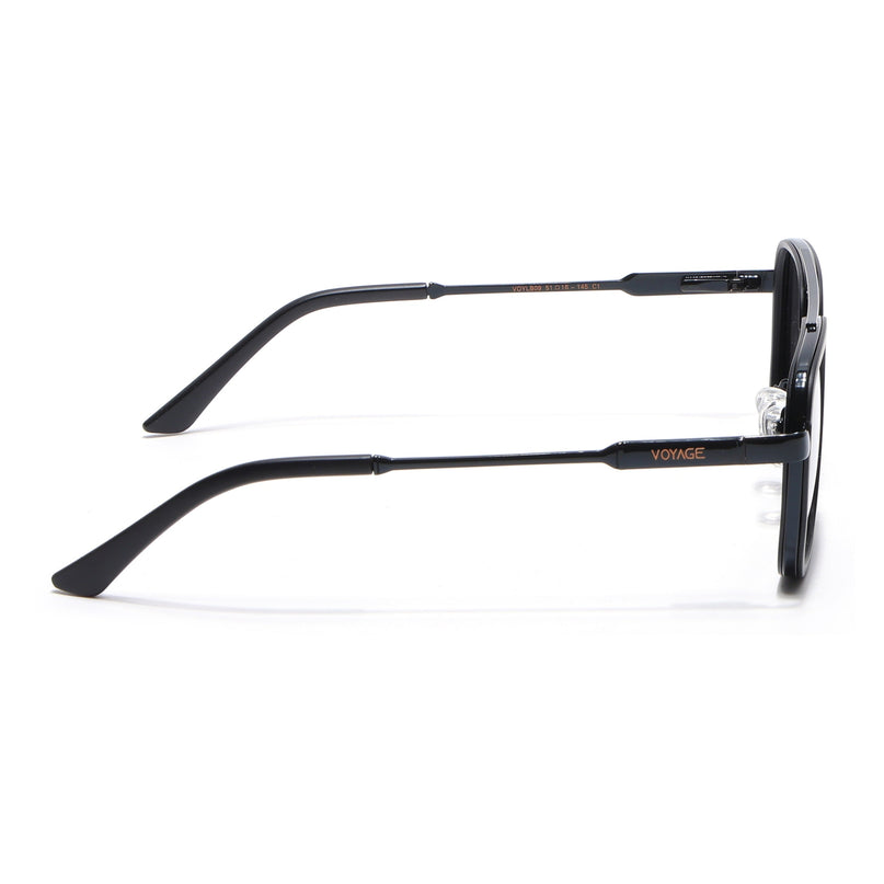 Square Polarized Sunglasses for Men & Women (Black Lens | Black Frame - VOYLB09-C1)