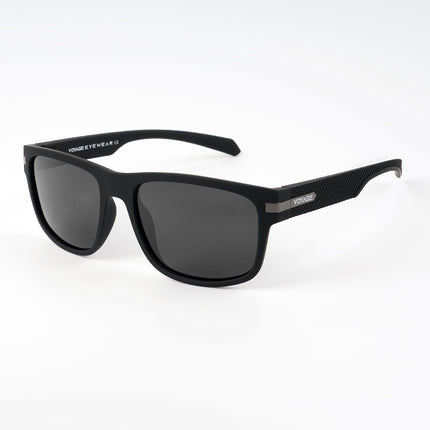 Dunk Matte Black Wayfarer Polarized Sunglasses | Black Lens  - PMG5251