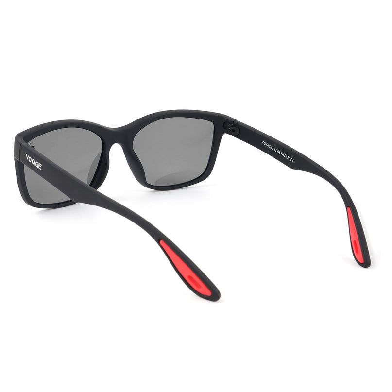 Dunk Matte Black Wayfarer Polarized Sunglasses | Black Lens - PMG5253