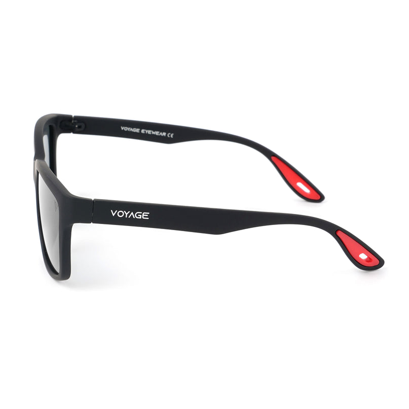 Dunk Matte Black Wayfarer Polarized Sunglasses | Black Lens - PMG5253